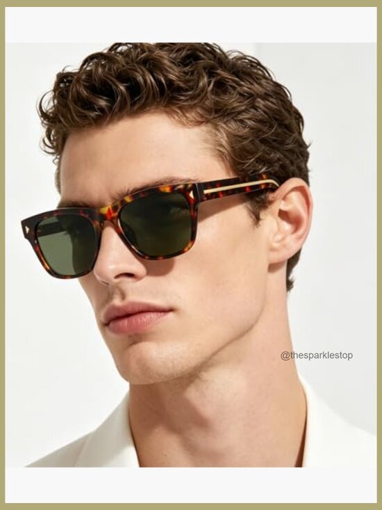 Retro Square Sunglasses Classic Thick Frame UV Protection Unisex Shades main image 7